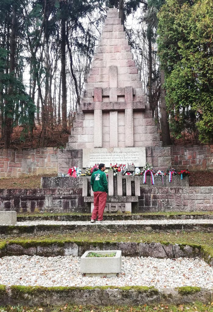 Memorial to victims of fascism in Kremnicka in Banska Bystrica