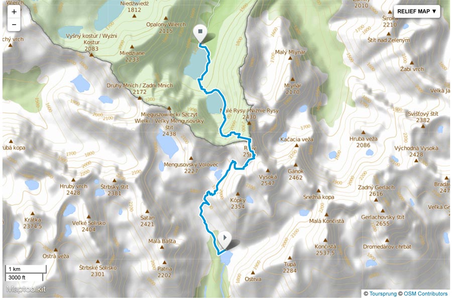 Rysy Border Map Rysy Border Map