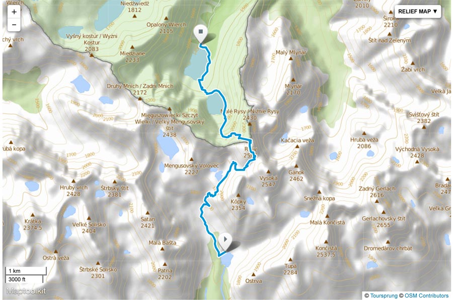 Rysy Border Map